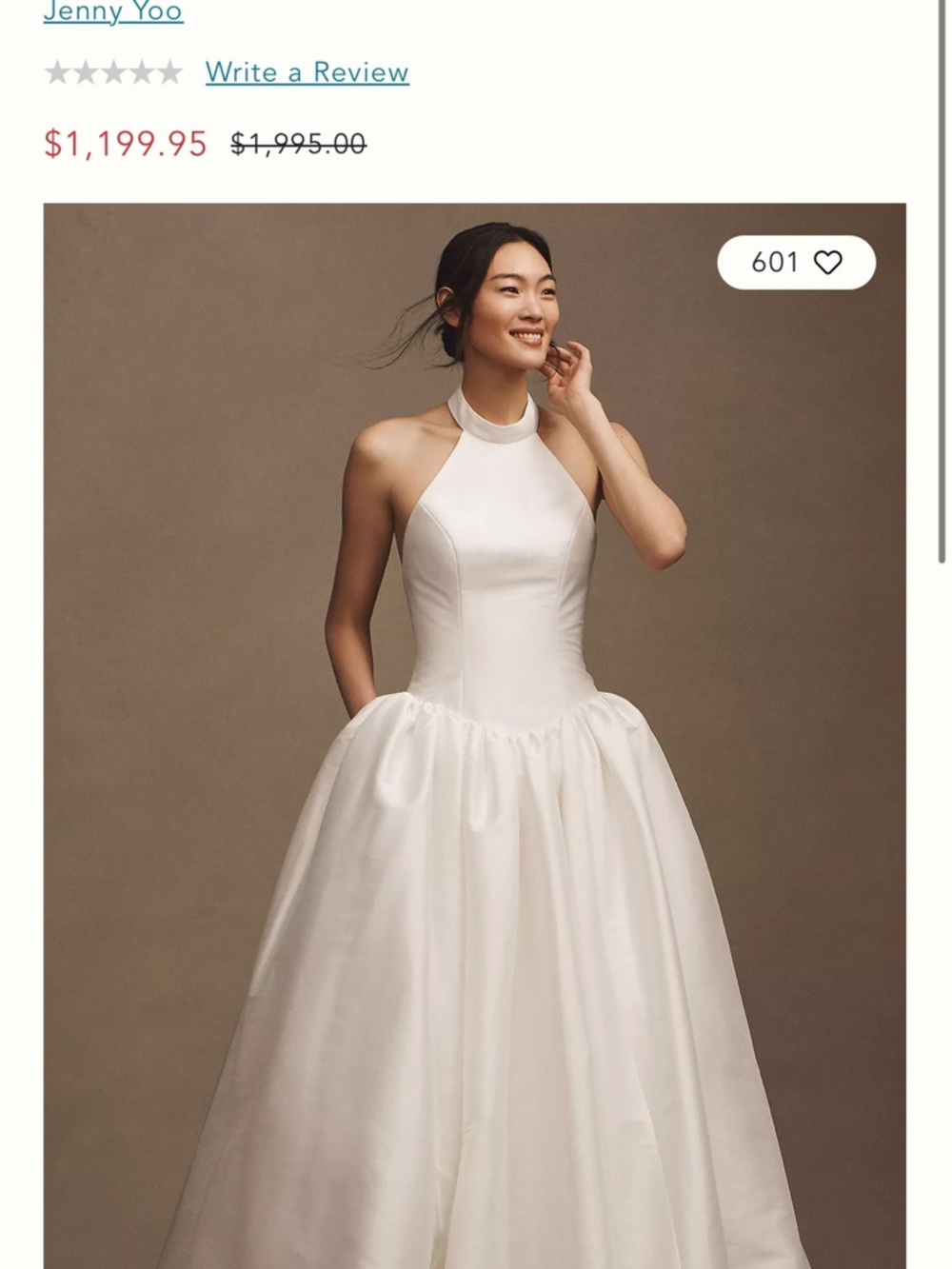 Halter Wedding Ball Gown Dress